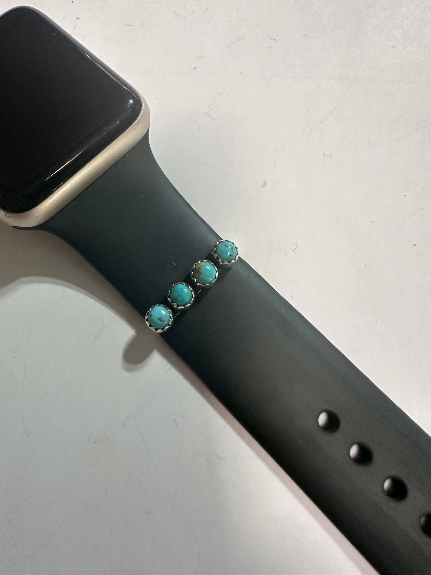 Nizhoni Turquoise & Sterling Silver Handmade 4 Stone Watch Charms