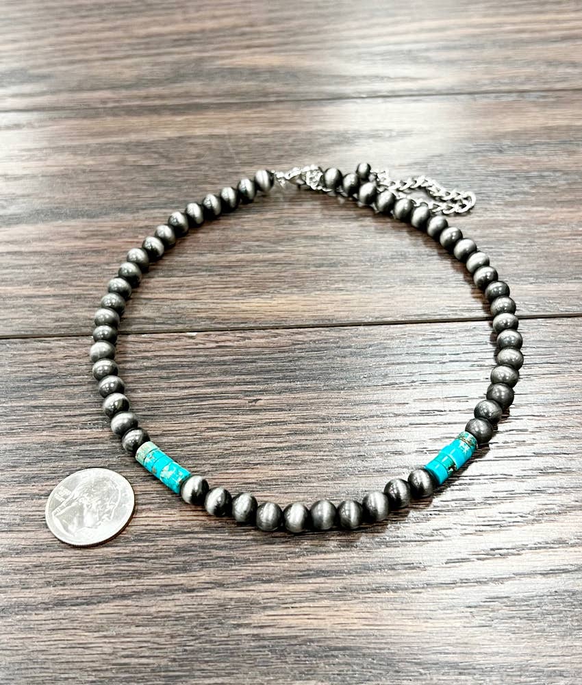 735979, Handmade 16" Navajo Gemstone Necklace