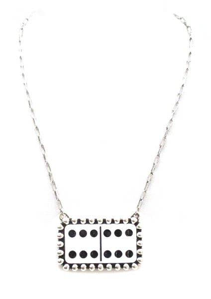 White Domino Necklace