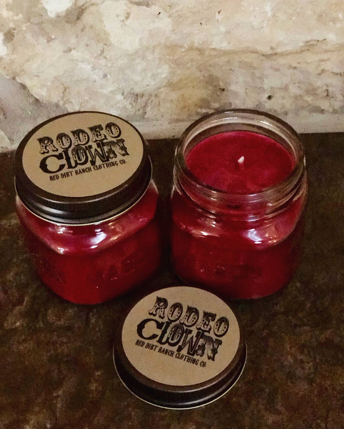 Candle RDR Rodeo Clown Mason Jar Candle