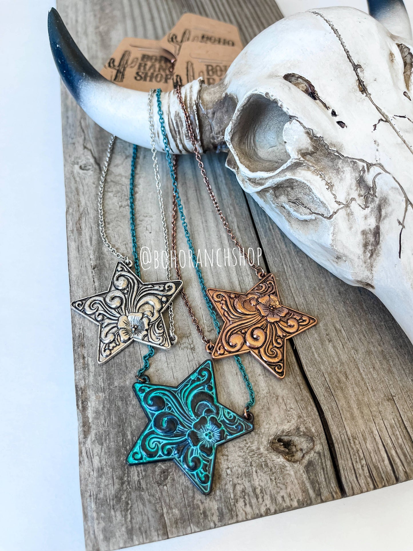 Western Star Necklace  Pendant Necklace