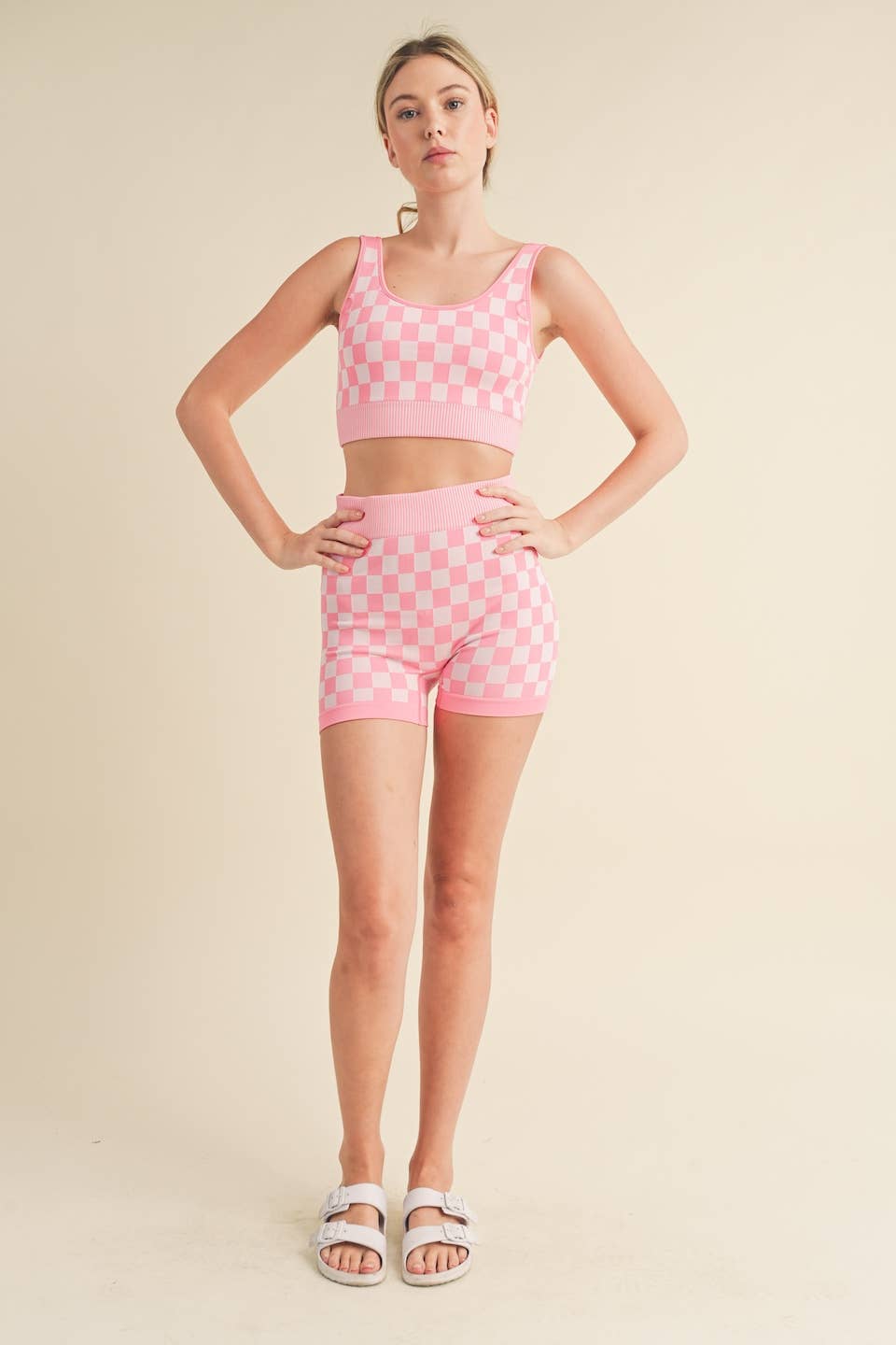 Checkmate Cropped Two Piece Set