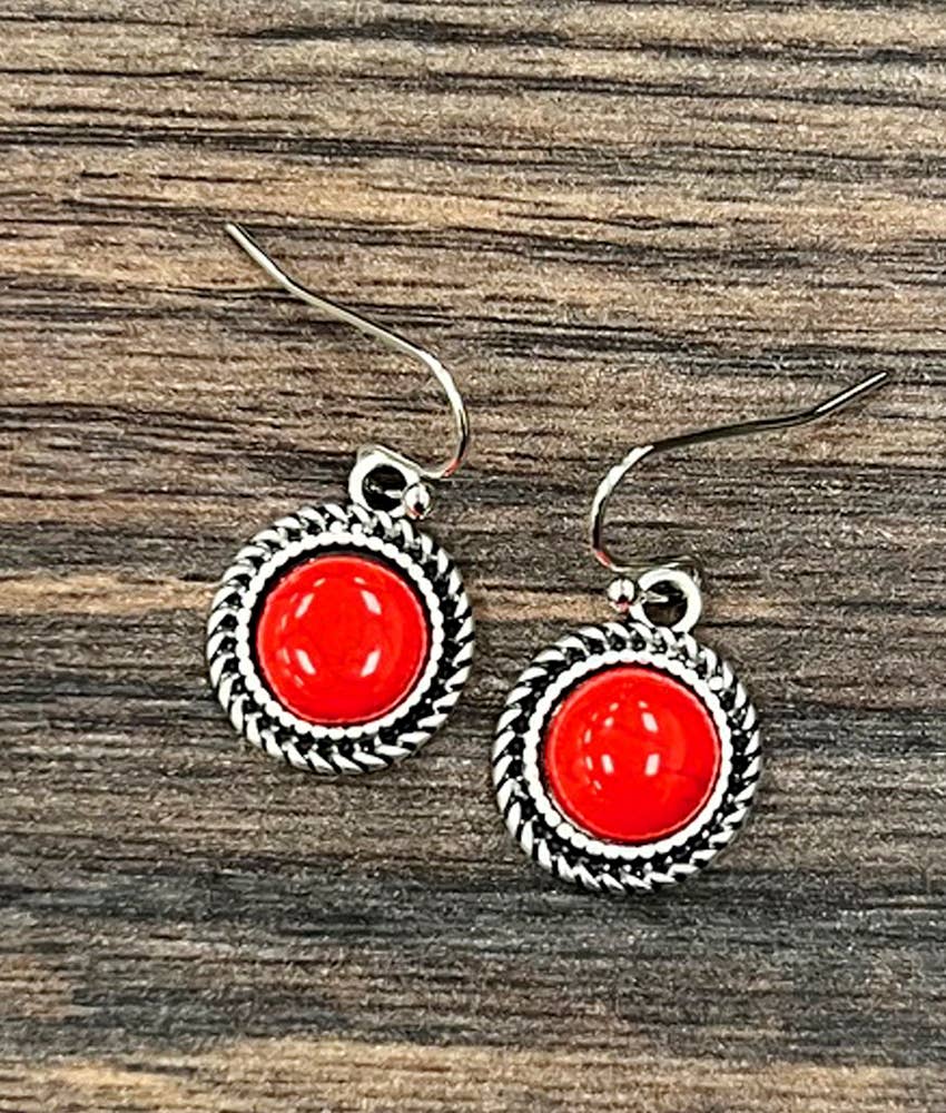 726526, 9mm Round Stone Earrings