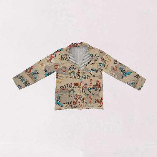 Cattle Drive Linen Quilted Snap Jacket