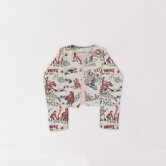 Cattle Drive Sand Cropped Quilted Jacket