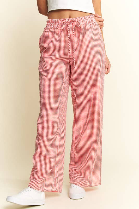 Gingham boxer pants
