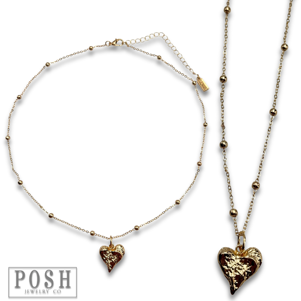 Gold heart necklace