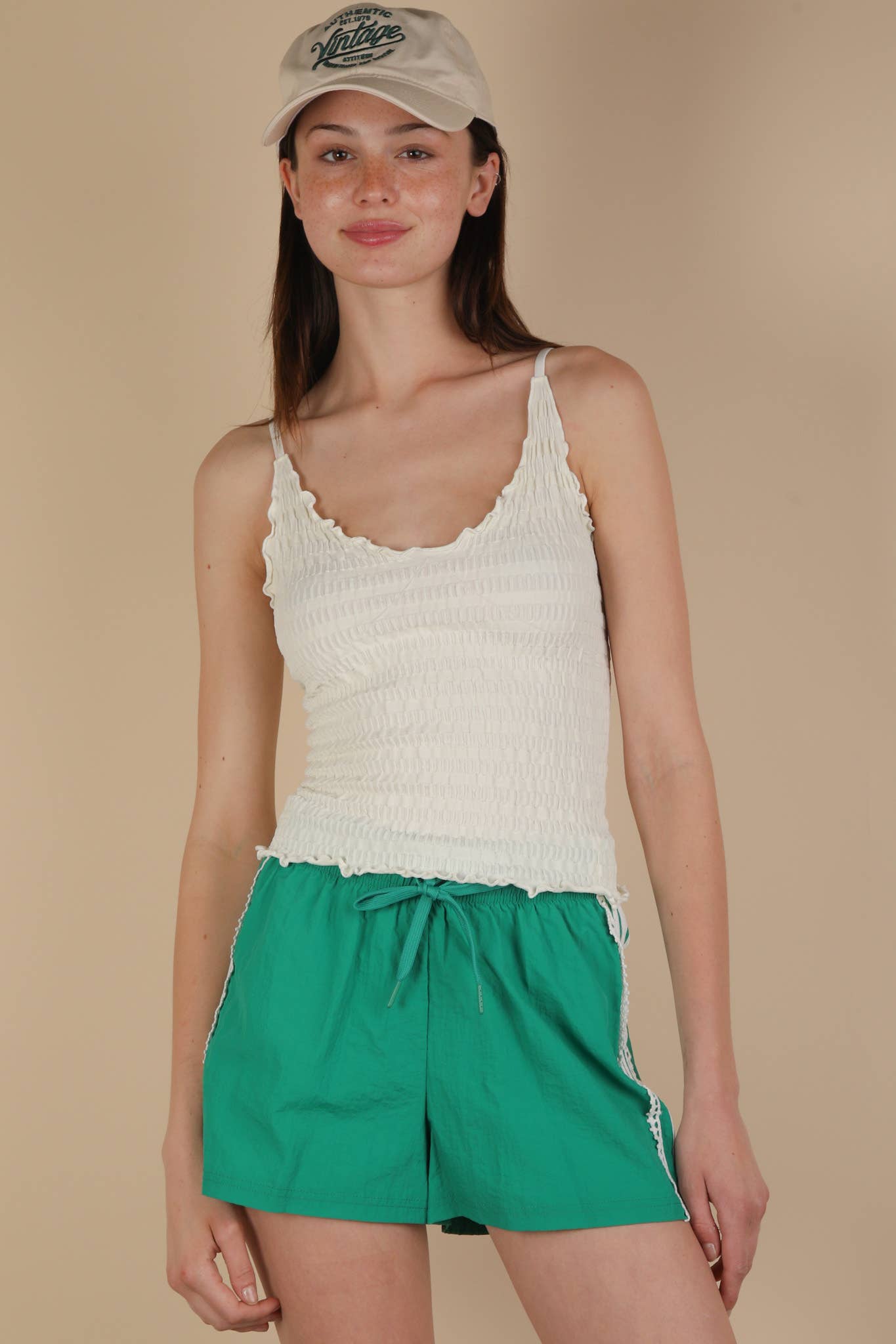 Lettuce Hem Stretchy Knit Sleeveless Top