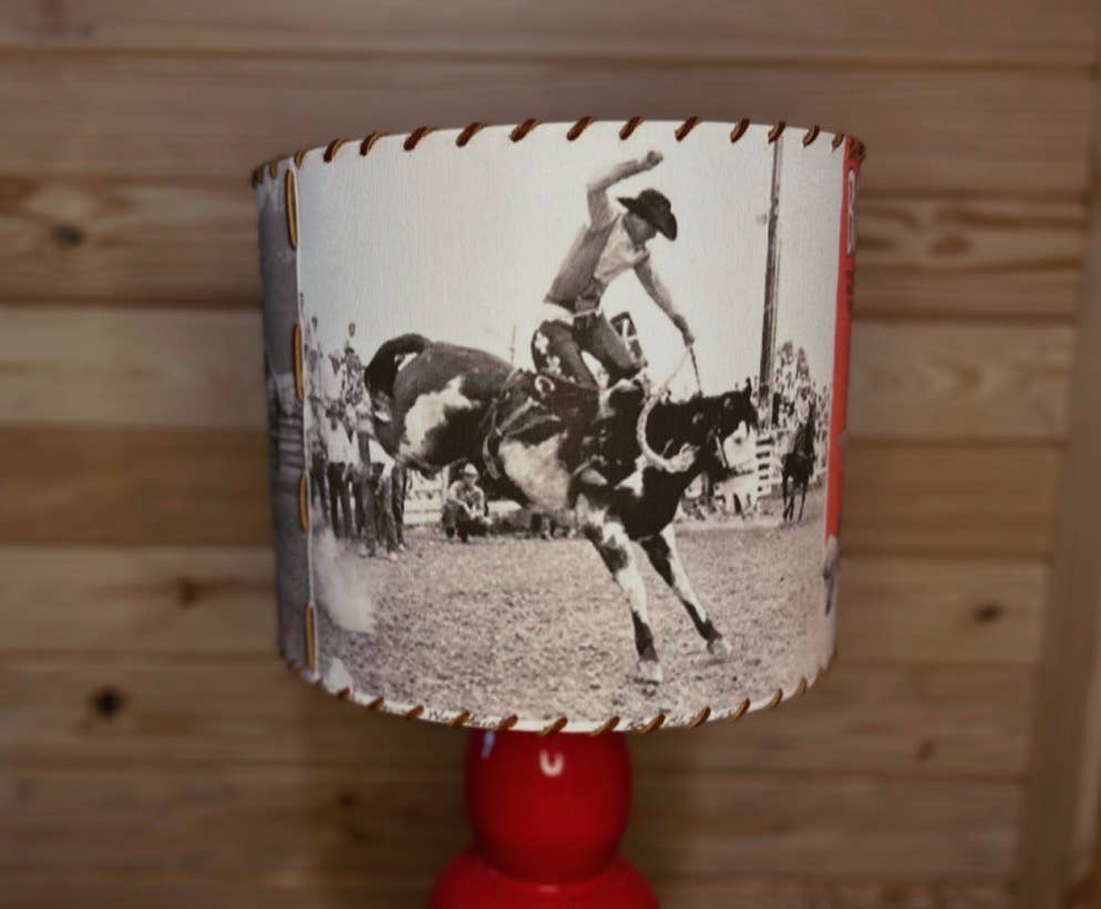 Lampshade Born to Buck Legend Bronc Rider