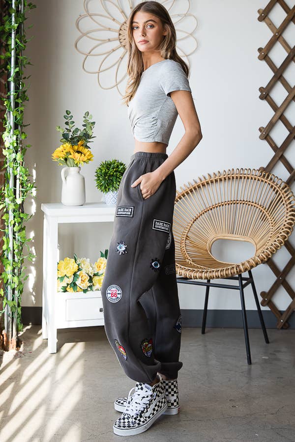 Multi Patches Jogger Pants