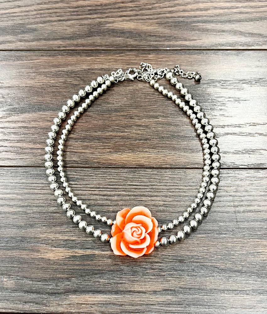 738544, 16" Western Floral Necklace