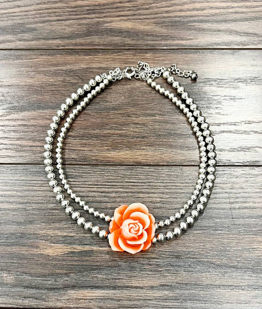 738544, 16" Western Floral Necklace