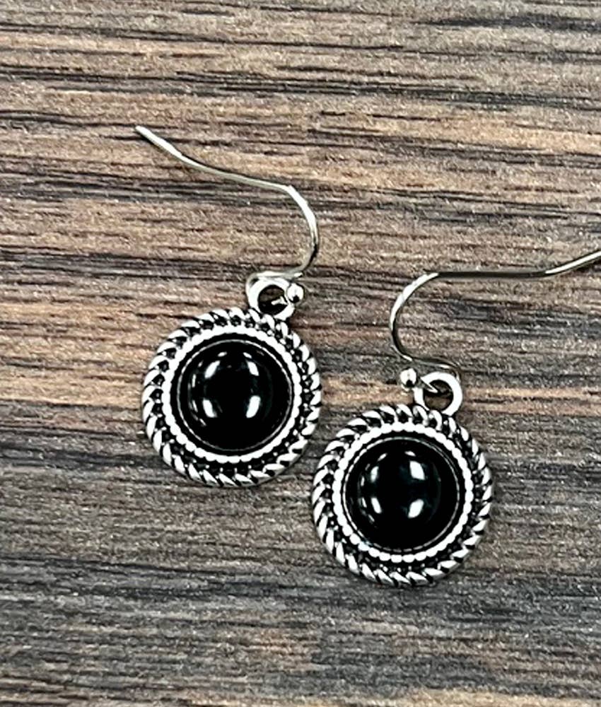 726524, 9mm Round Stone Earrings