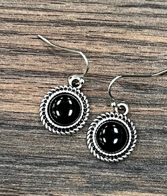 726524, 9mm Round Stone Earrings