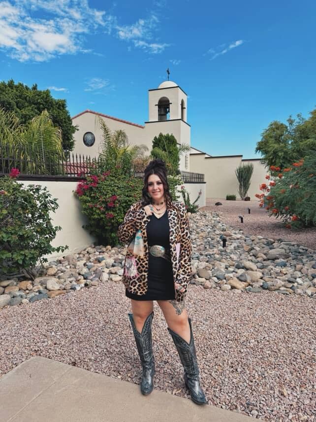 Retro Pop Western Wild West Leopard Blazer