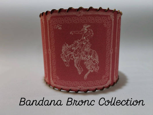 Lampshade Bandana Bronc Red Chambray Large 14-inch