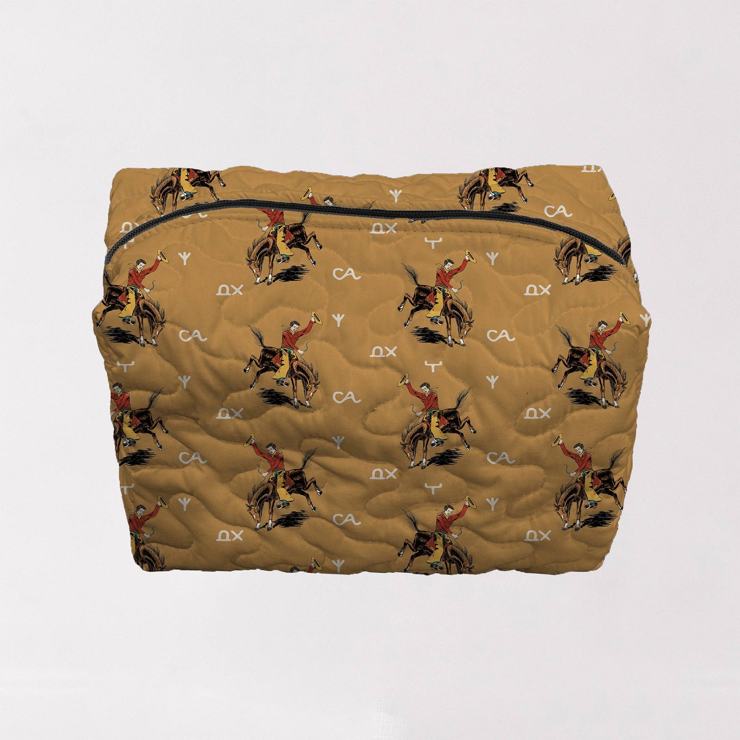 Lazy J Gold Makeup Bag