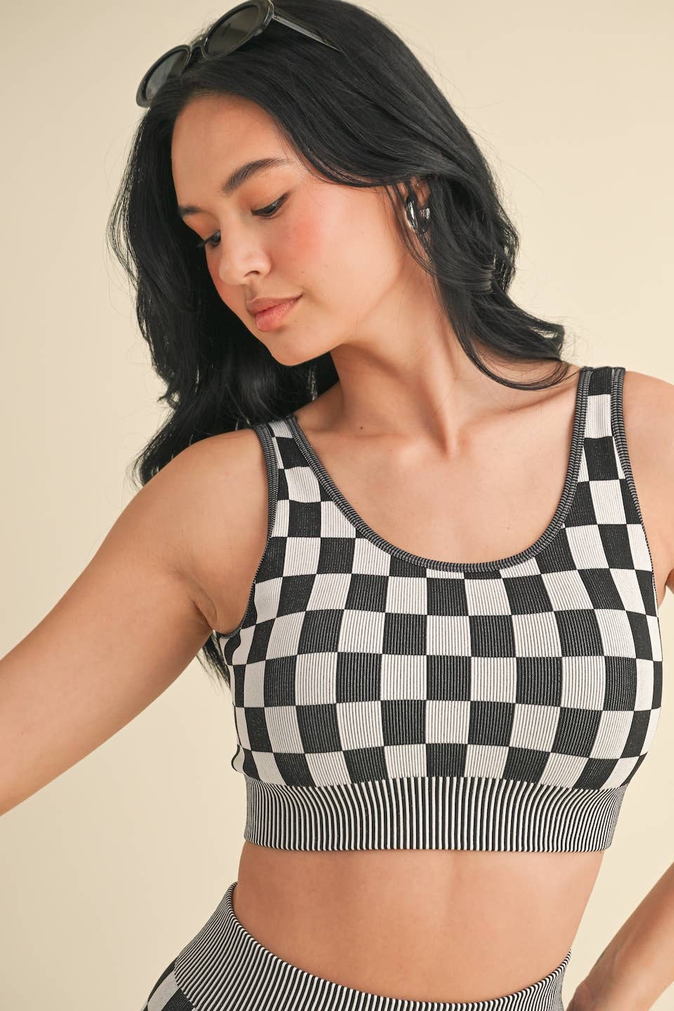 Checkmate Cropped Two Piece Set