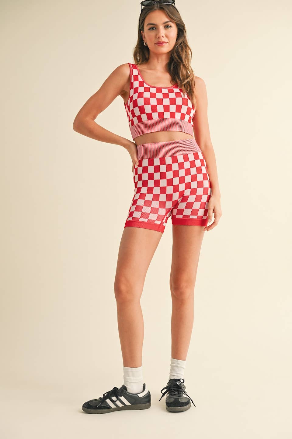 Checkmate Cropped Two Piece Set