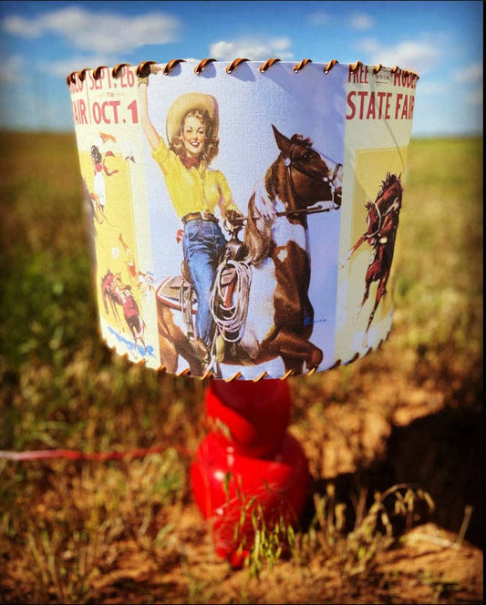 Lampshade Vintage Cowgirl