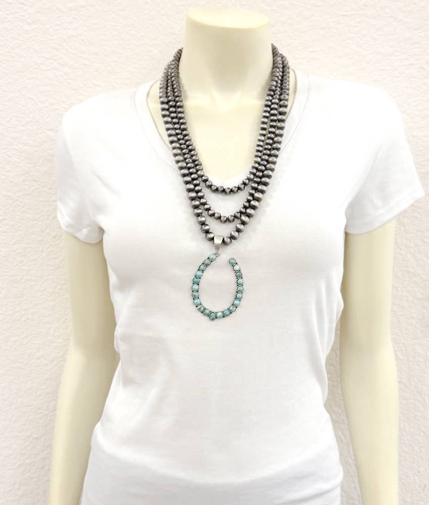 Memphis Western Turquoise Strand Necklace