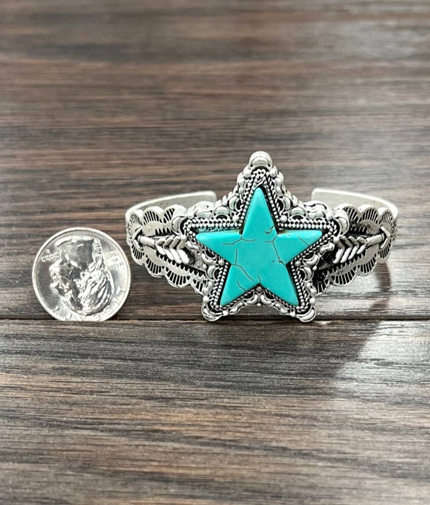 Barstow Star Turquoise Cuff Bracelet