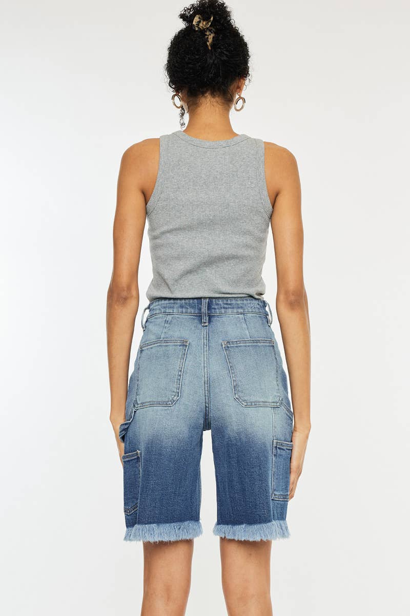 90’S BOYFRIEND DENIM BERMUDA SHORTS - KANCAN