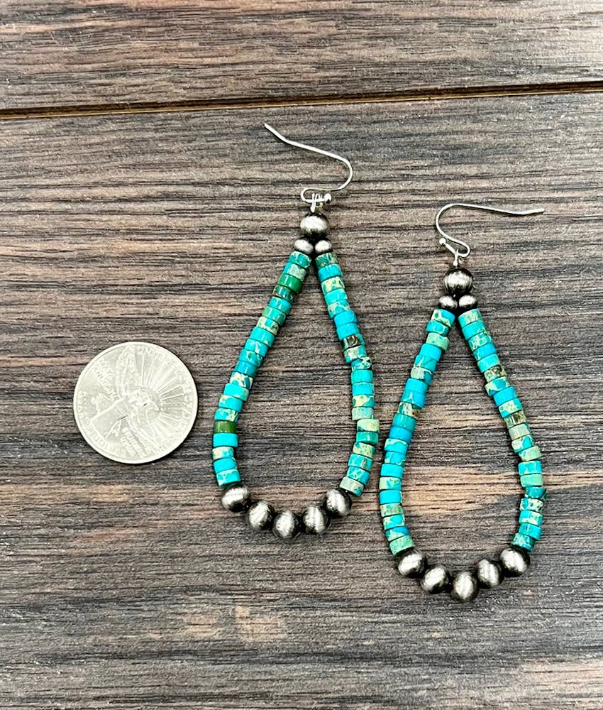 722375, Handmade Navajo Gemstone Earrings