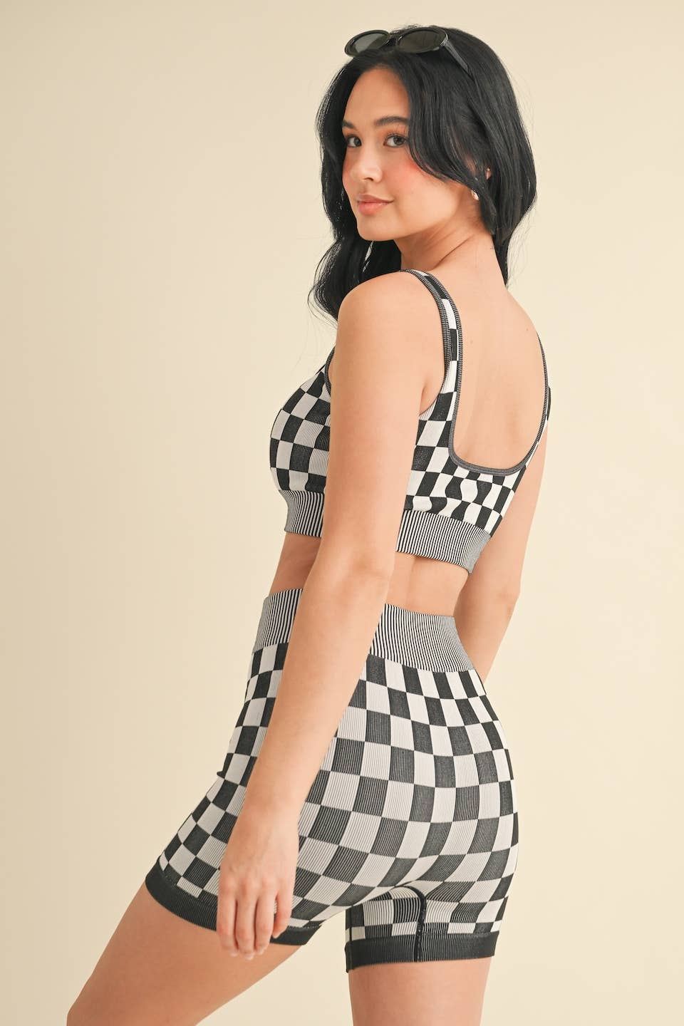 Checkmate Cropped Two Piece Set