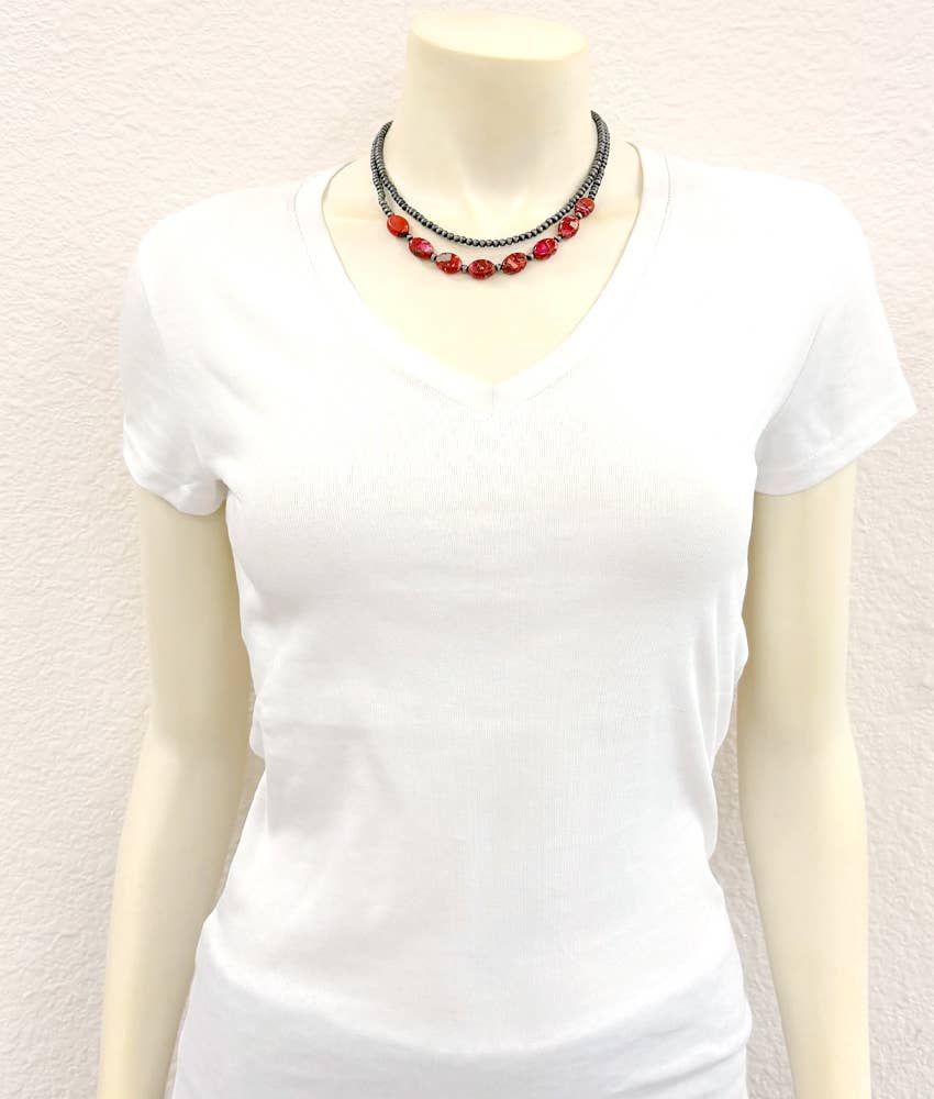 Greenbrier Western Gemstone Strand Necklace
