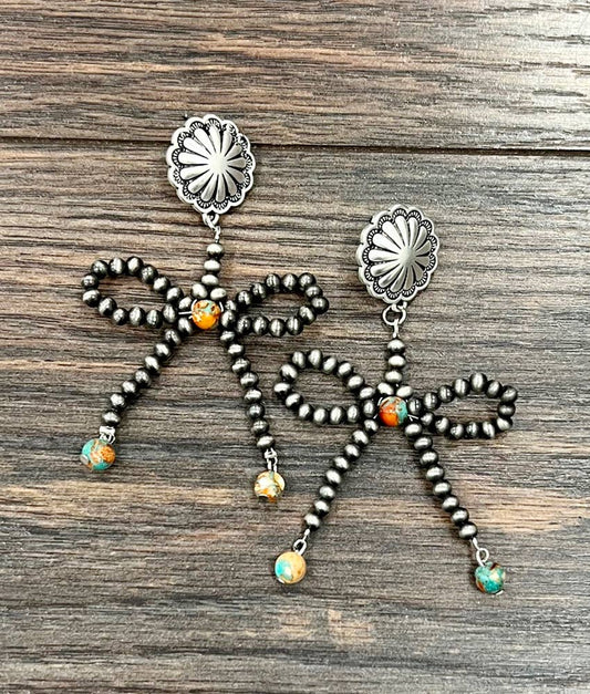 Hilda Handmade Ribbon Post Earrings