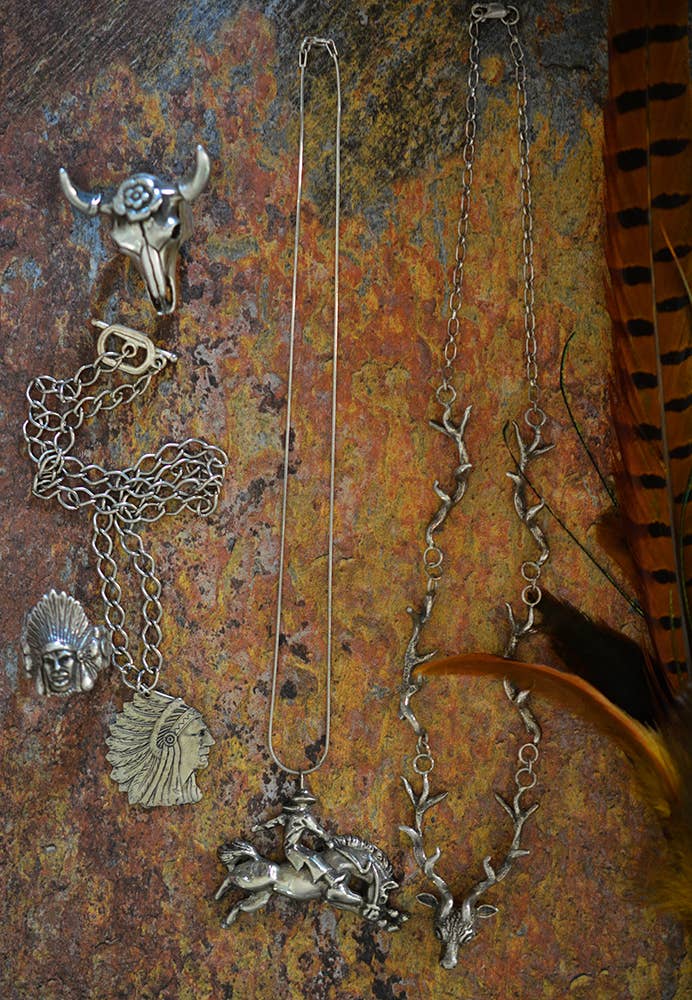 Bronco Cowboy Necklace - Sterling Silver