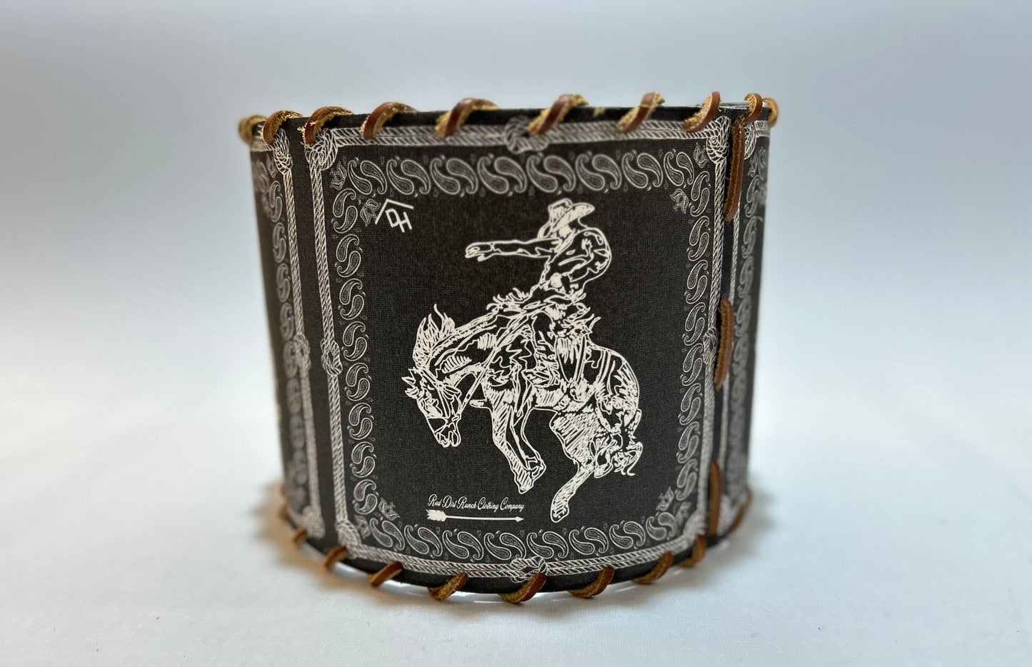 Lampshade Bandana Bronc Black Medium 11-inch