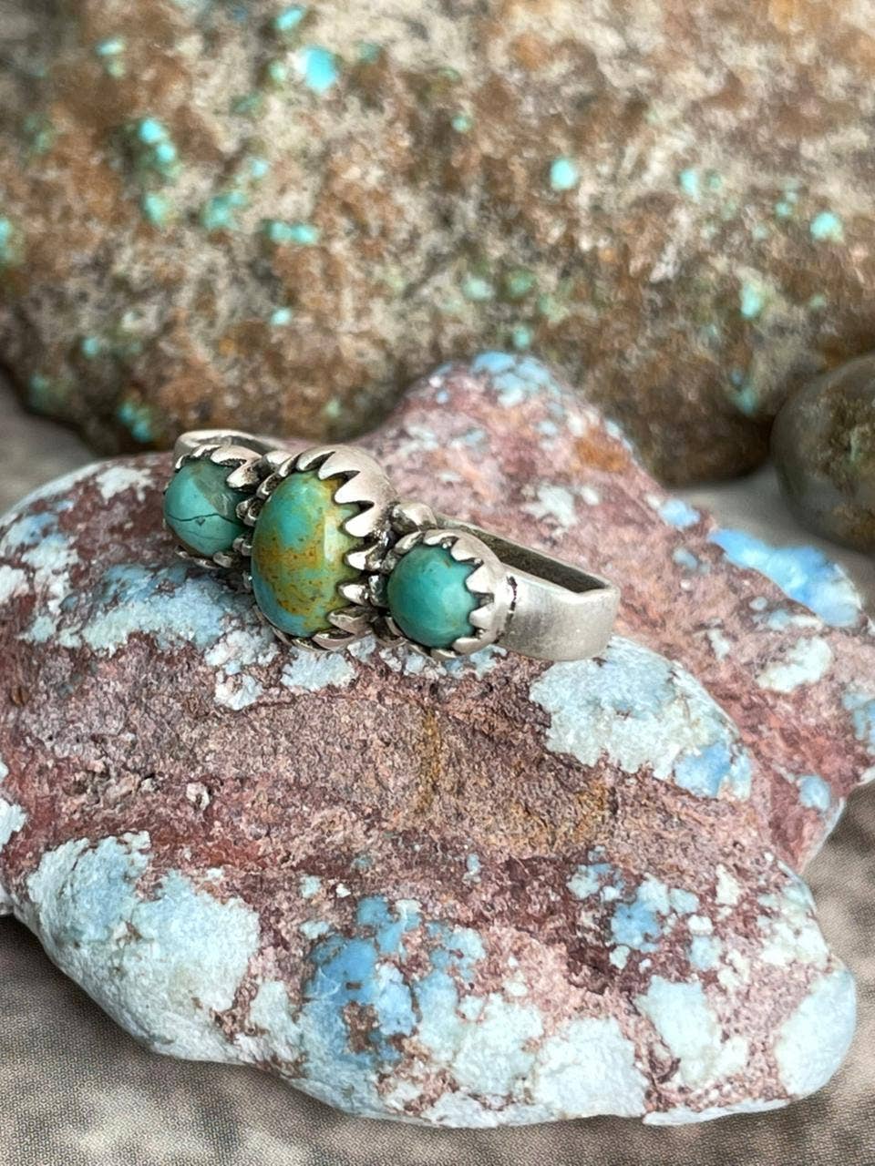 Handmade Sterling Silver Kingman Turquoise Watch Charms with Signed Nizhoni