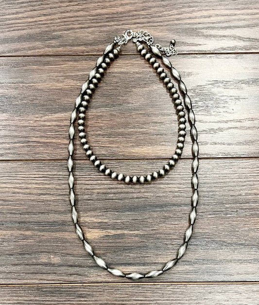 24" 2-strand Navajo Bead Necklace