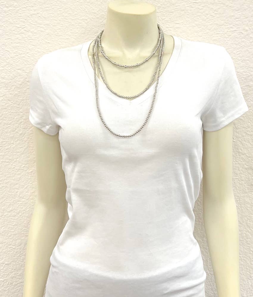 Boyd Handmade Silver Navajo Pearl Necklace