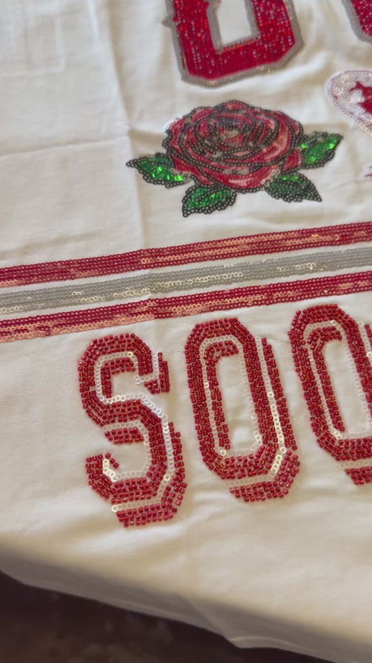 Queen Of Sparkle Oklahoma Flower Mascot Tee