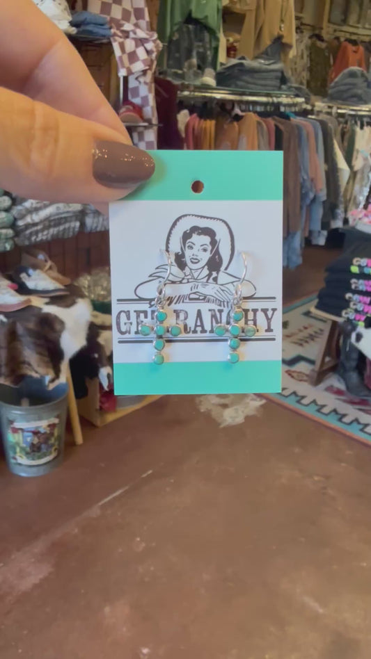 Bubble Cross Earrings